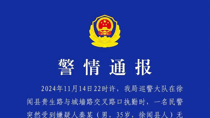 徐文男子街头袭警事件，警方严厉回应与社会关注